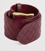 Red Large Calfskin Intrecciato Watch Belt