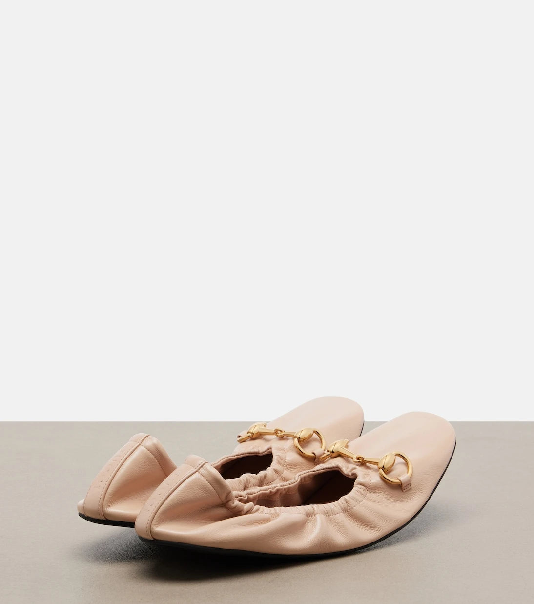 Gucci - Prima Horsebit leather ballet flats