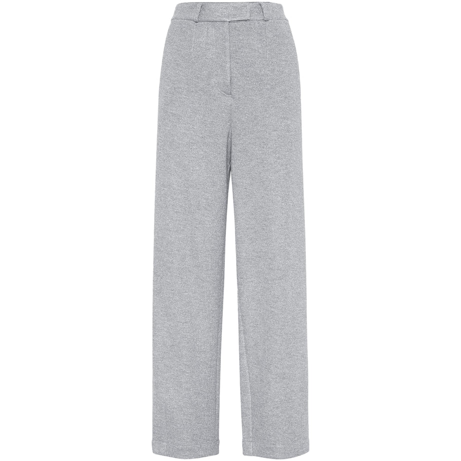 Sparkling Piqué Wide-Leg Trousers