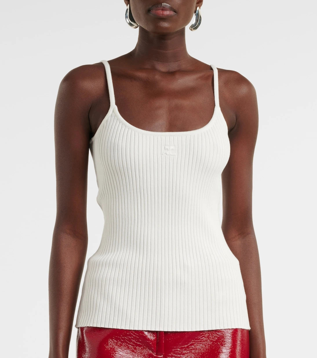 Courrèges - Reedition ribbed-knit top
