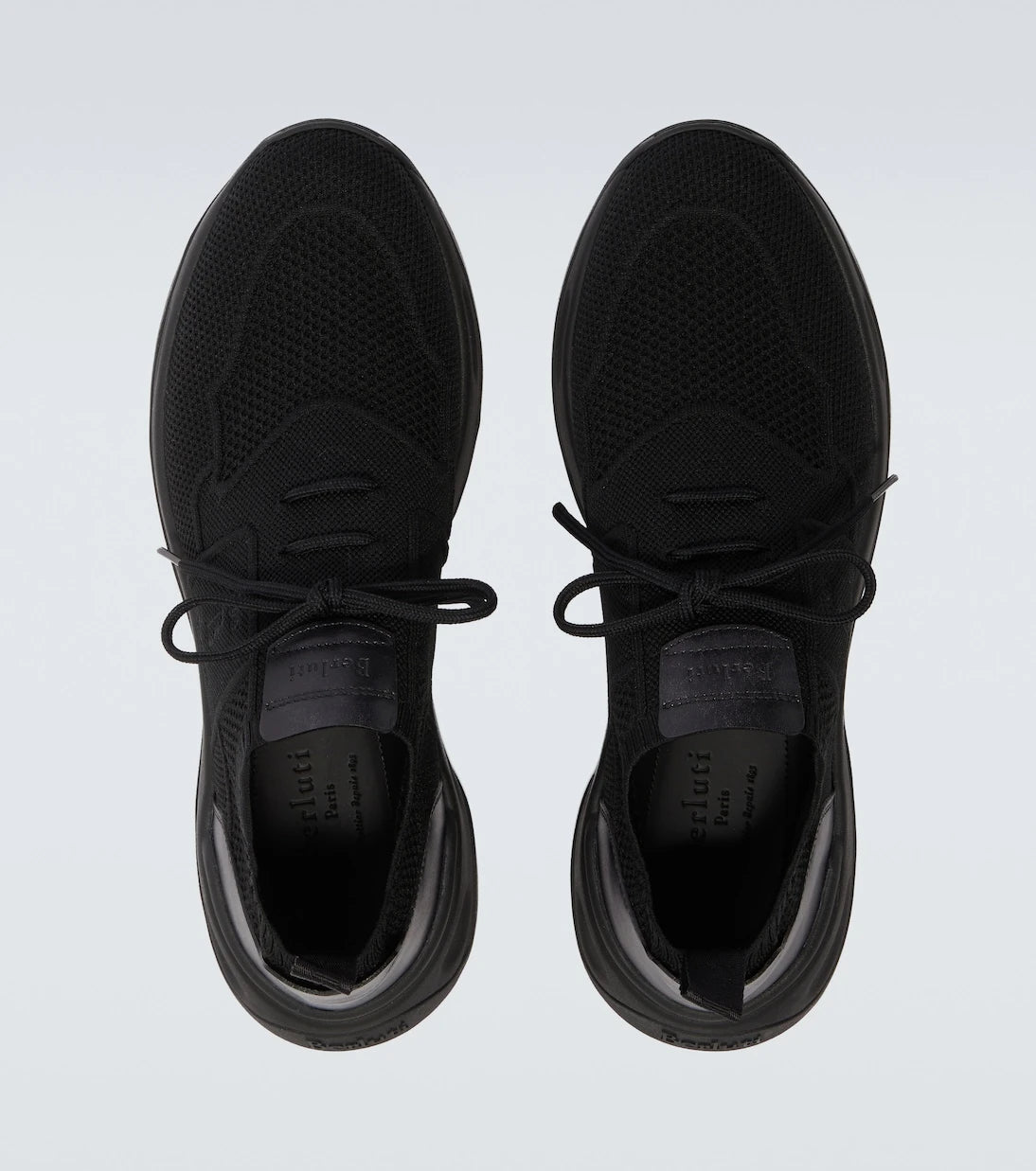 Berluti - Shadow leather-trimmed sneakers