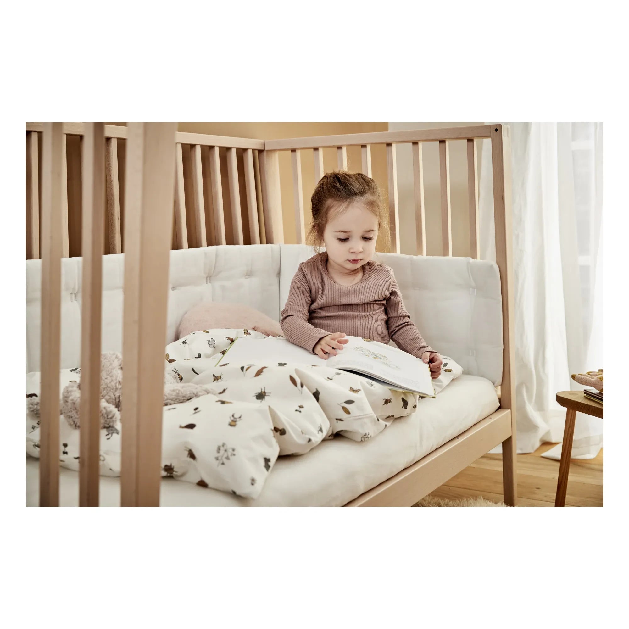 Leander - Linéa et Luna Organic Cotton Cot Bumpers | White