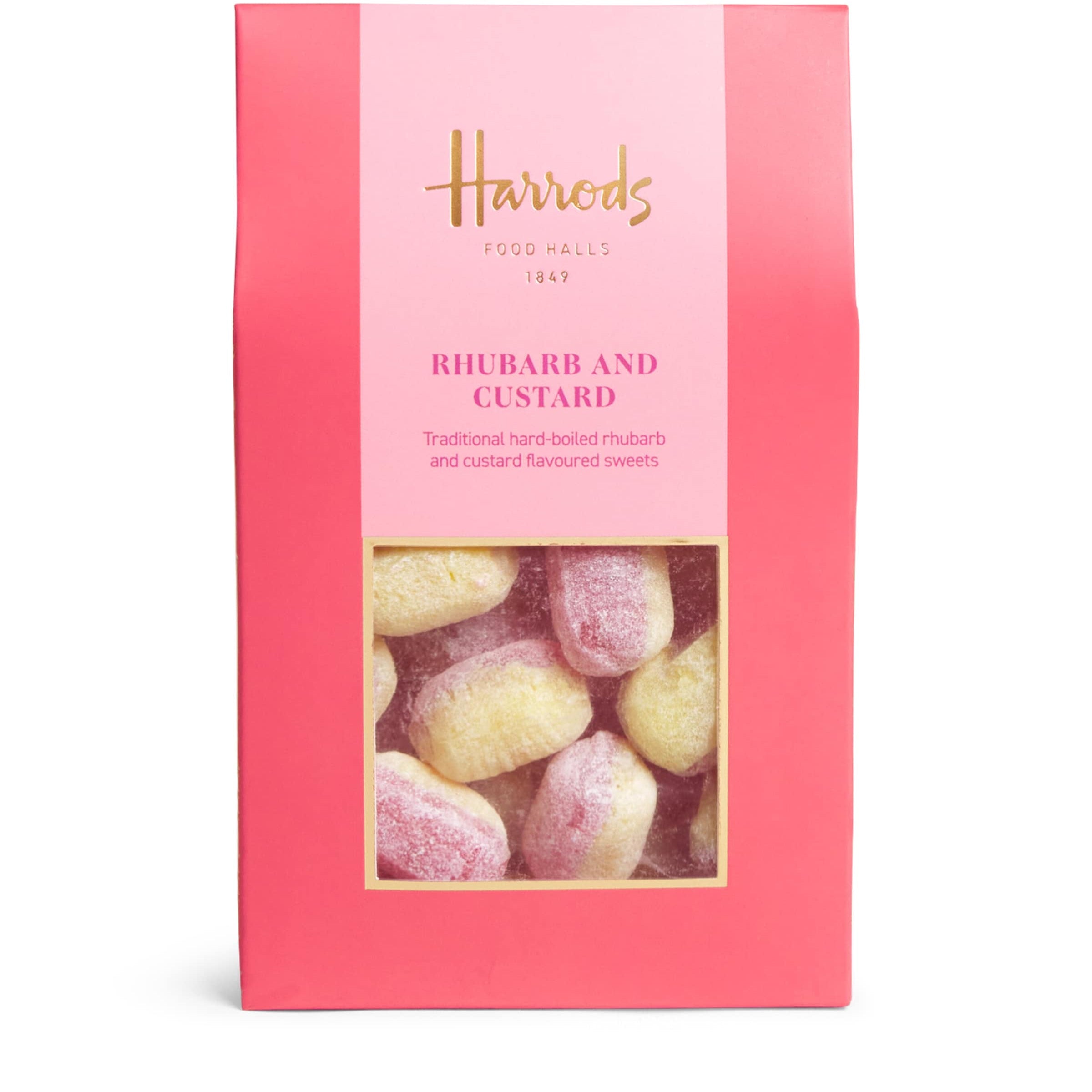 Rhubarb and Custard Hard-Boiled Sweets (160g)