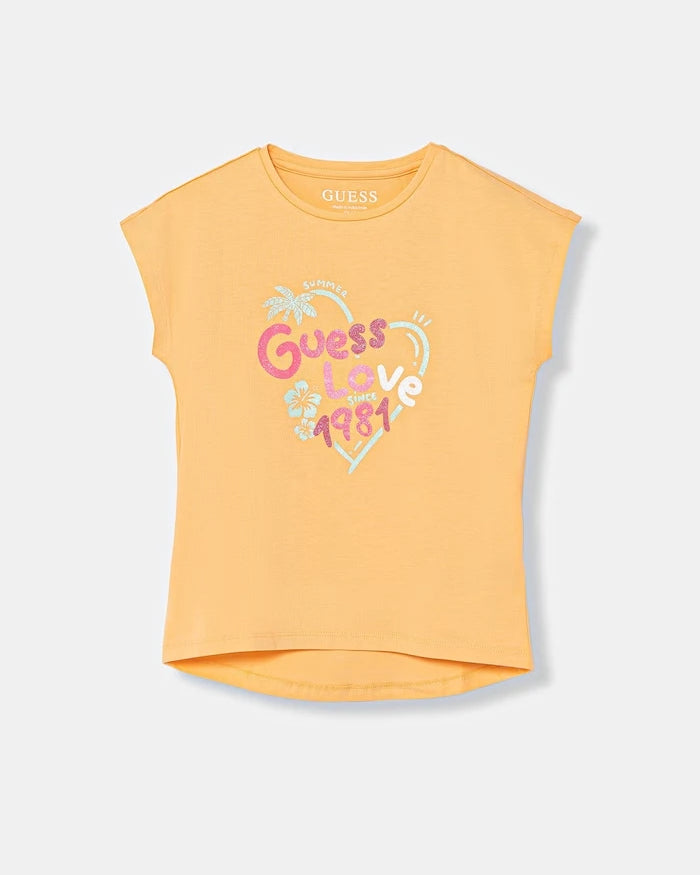 Guess pamuklu çocuk tişörtü