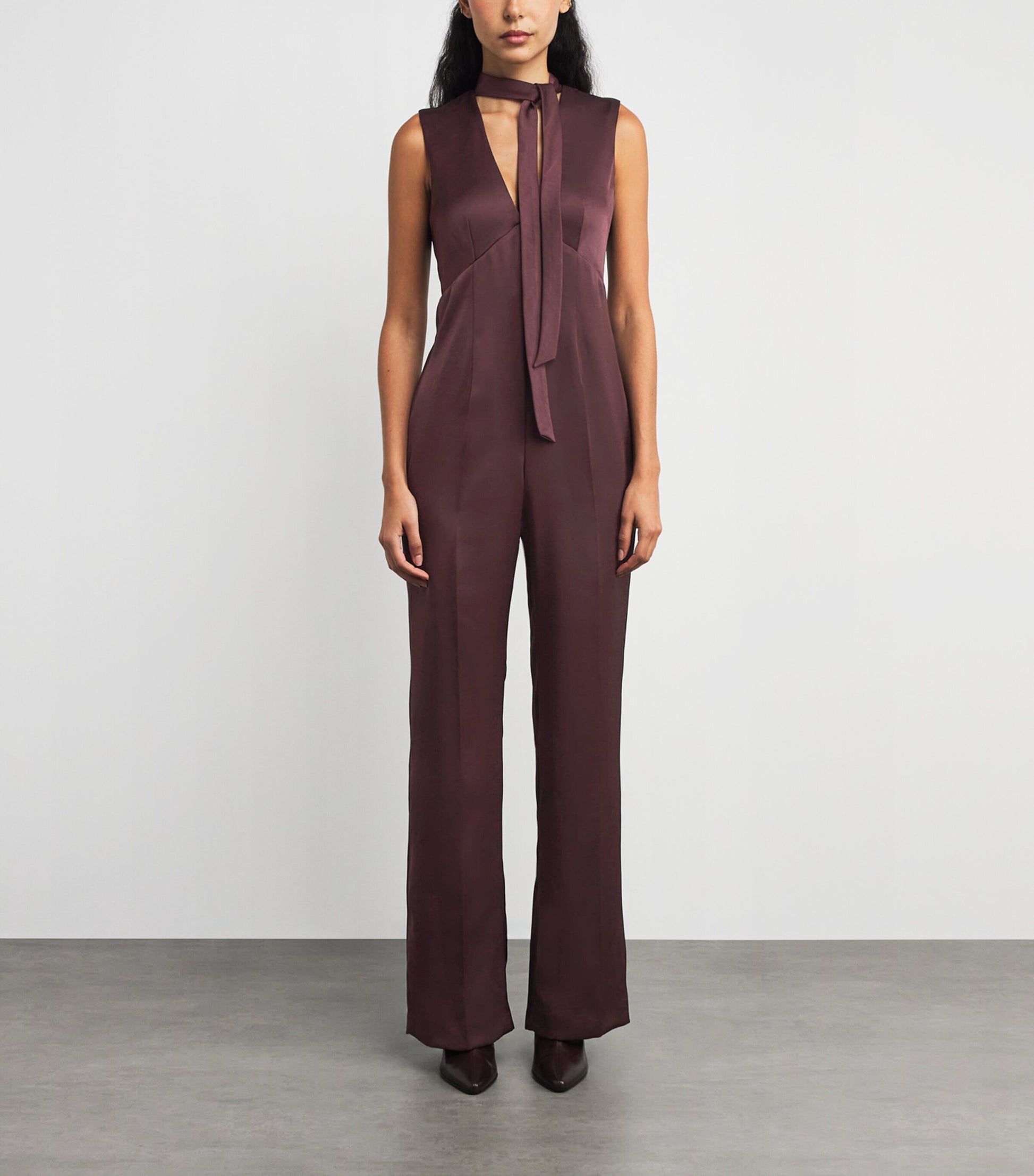 Purple Satin Jumpsuit