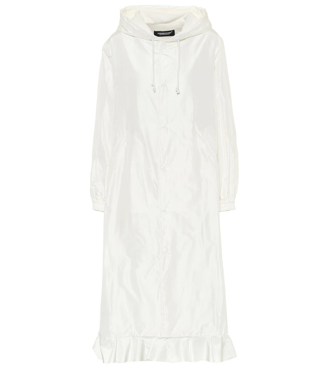 Undercover - Ruffle-trimmed silk satin coat