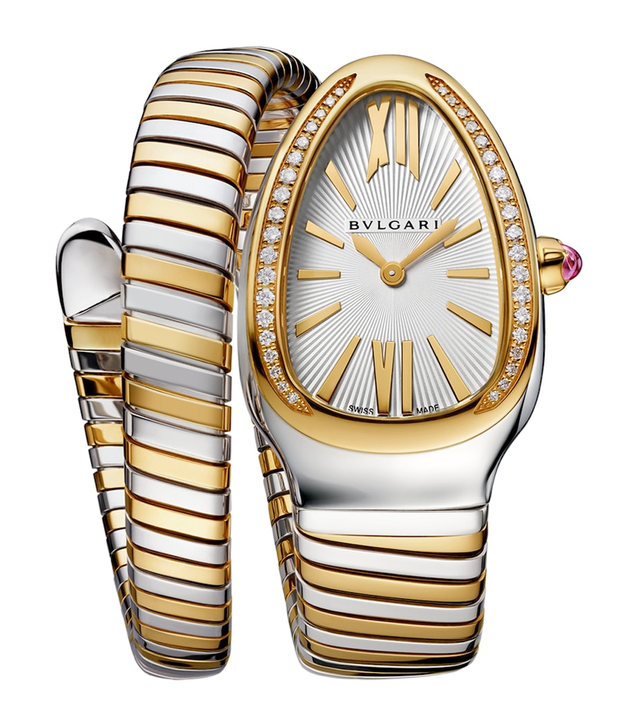 Bvlgari Stainless Steel and Yellow Gold Serpenti Tubogas Watch 35mm