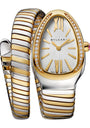 Bvlgari Stainless Steel and Yellow Gold Serpenti Tubogas Watch 35mm