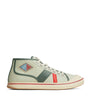 Bottega Veneta Green Canvas Leather-Trim Eliot Sneakers