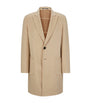 BOSS Beige Camel Hair Overcoat