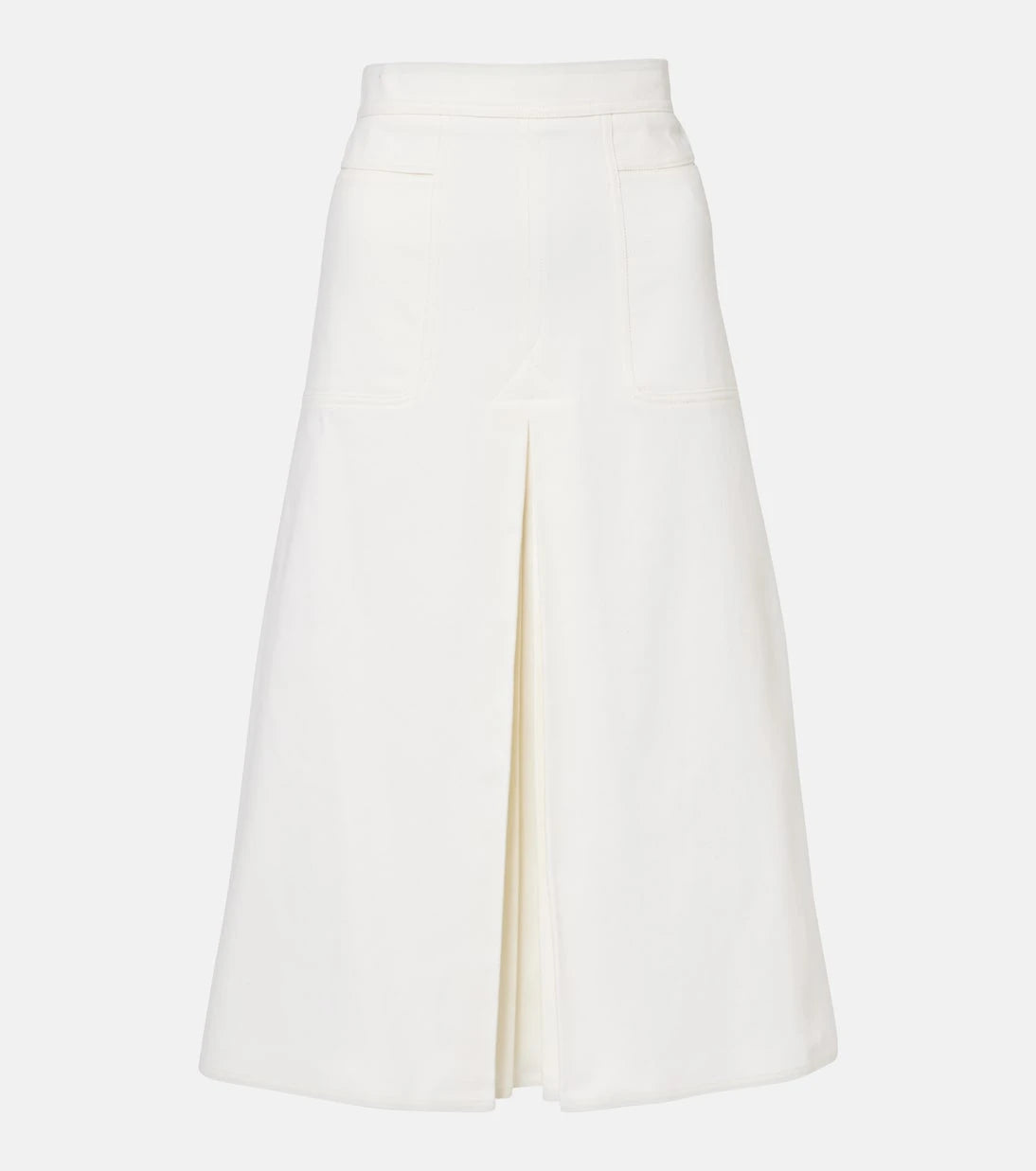 Max Mara - Renoir pleated cotton midi skirt