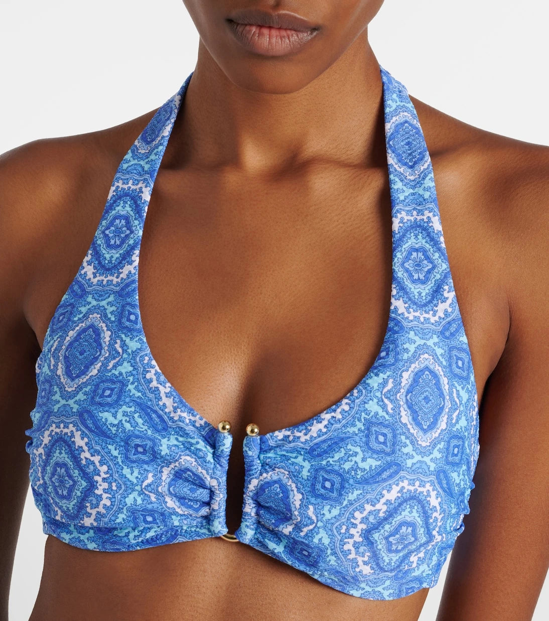 Heidi Klein - Mykonos printed triangle bikini top