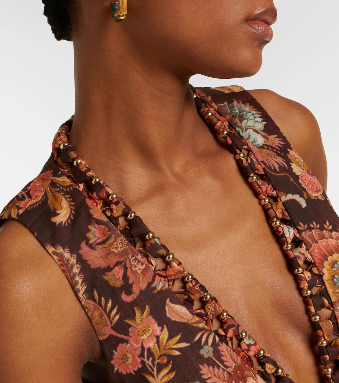 Zimmermann - Aster cutout floral cotton midi dress