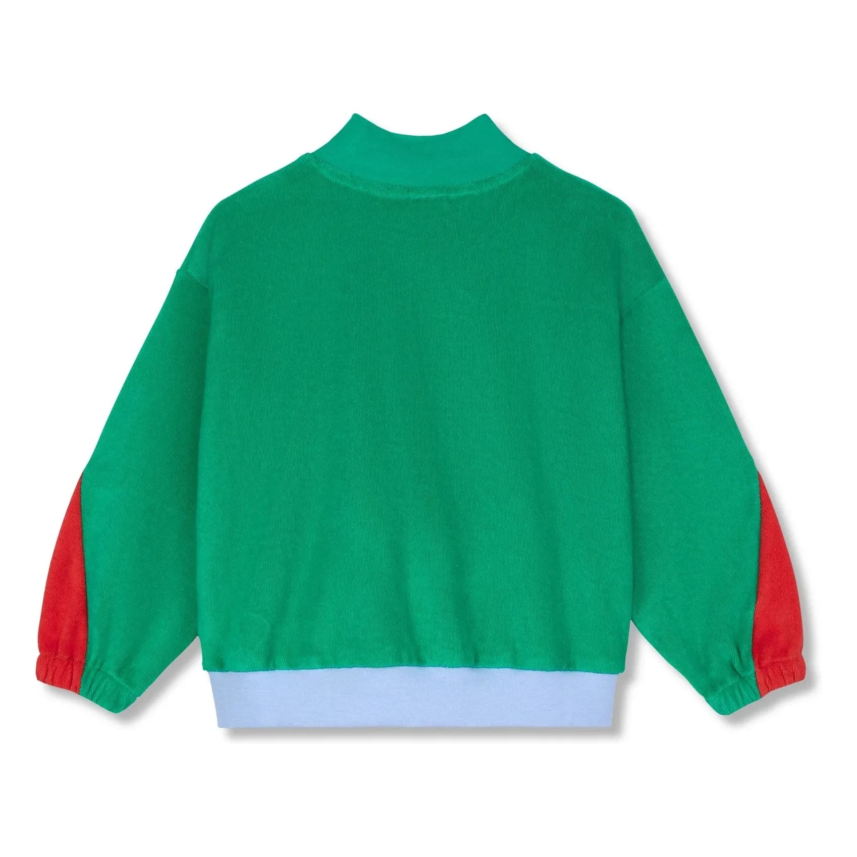 Wynken - Colorblock organic cotton zip-up sweatshirt | Light blue
