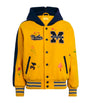 MOTHER Yellow The Split Hood Team Spirit Bomber Jacket