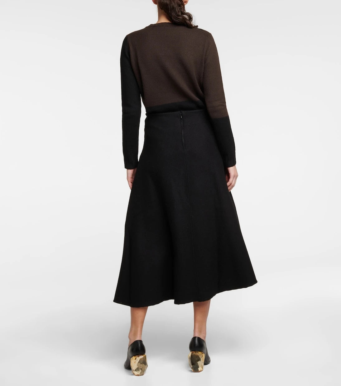 Jil Sander - Virgin wool midi skirt