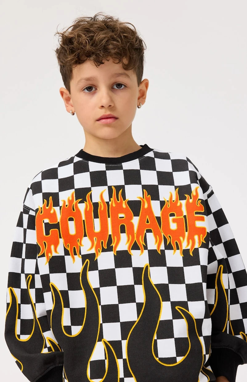 Molo - Monti checked cotton jersey sweatshirt