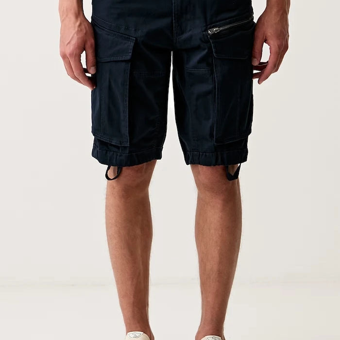 G-Star Erkek pamuk ve elastan kargo kısa pantolon Rovic zip regular