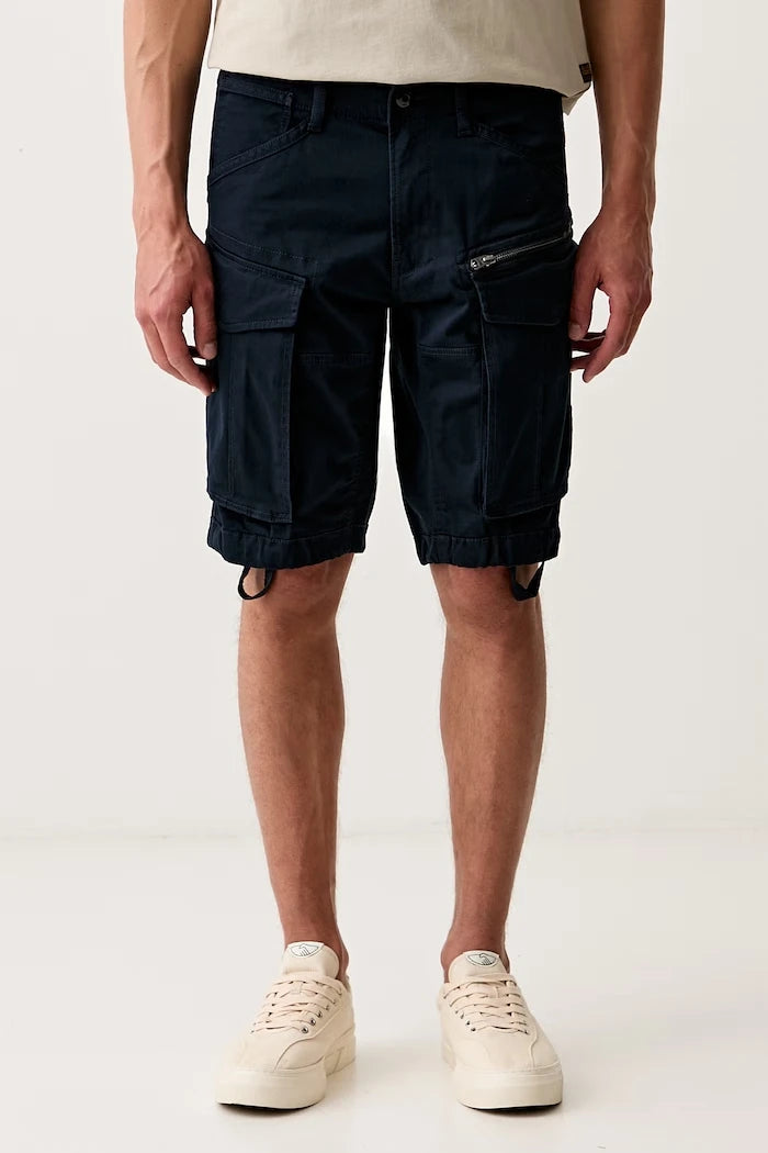G-Star Erkek pamuk ve elastan kargo kısa pantolon Rovic zip regular