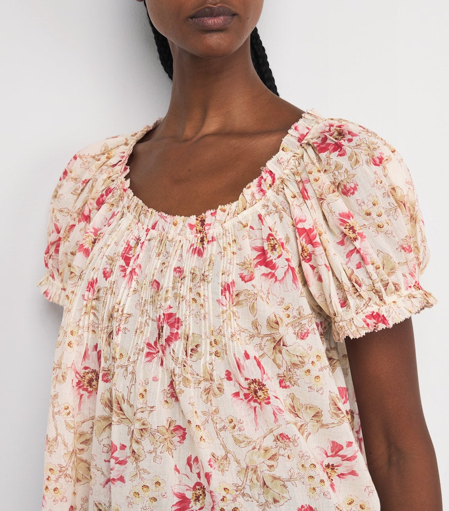 Organic Cotton Floral Frederica Blouse