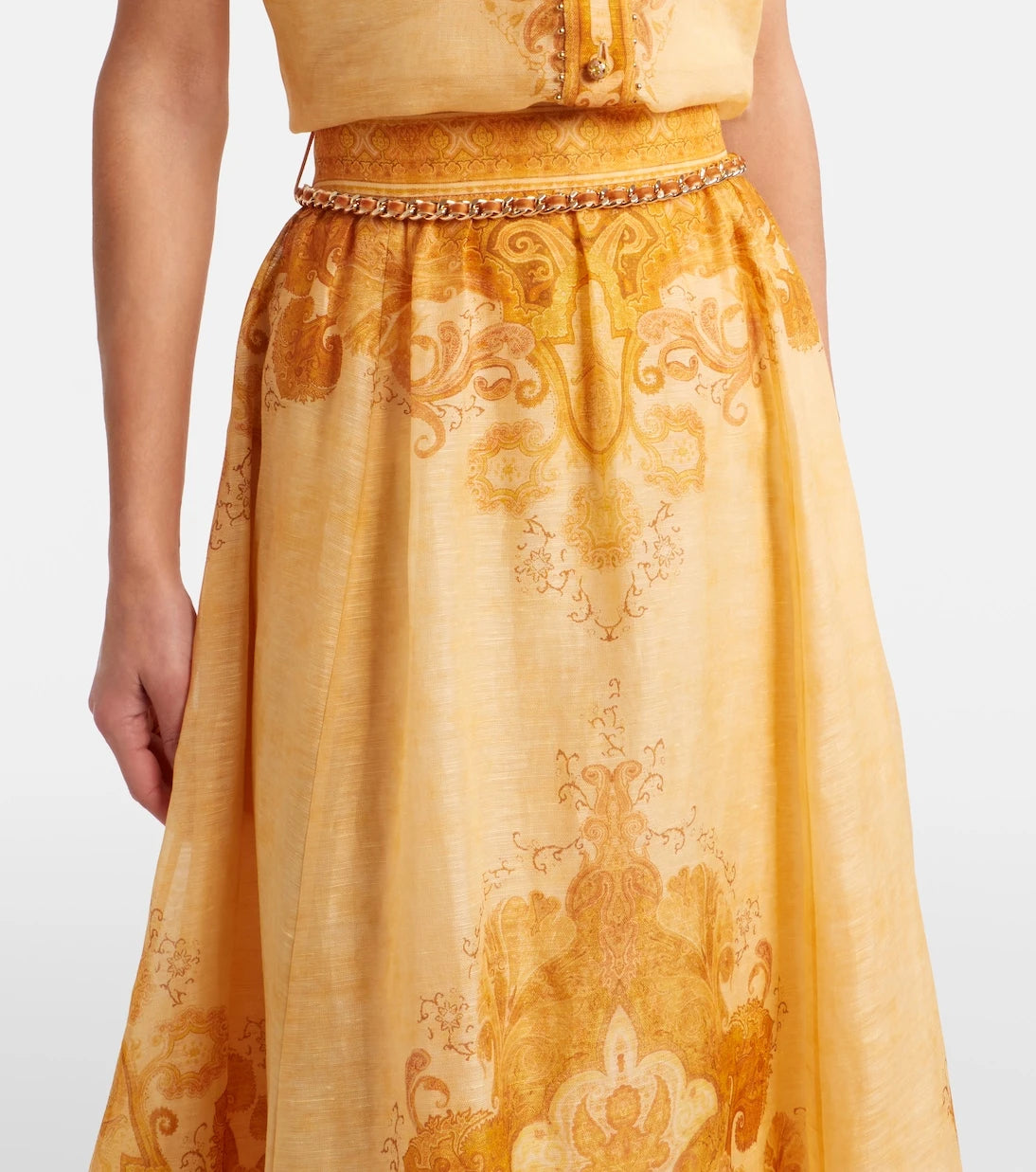 Zimmermann - Como paisley linen and silk maxi skirt
