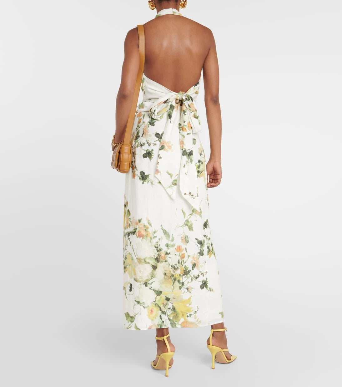 Erdem - Floral linen halterneck top