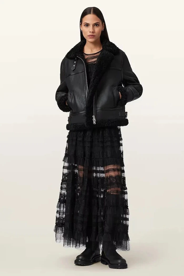 Кожено яке AllSaints LOREL