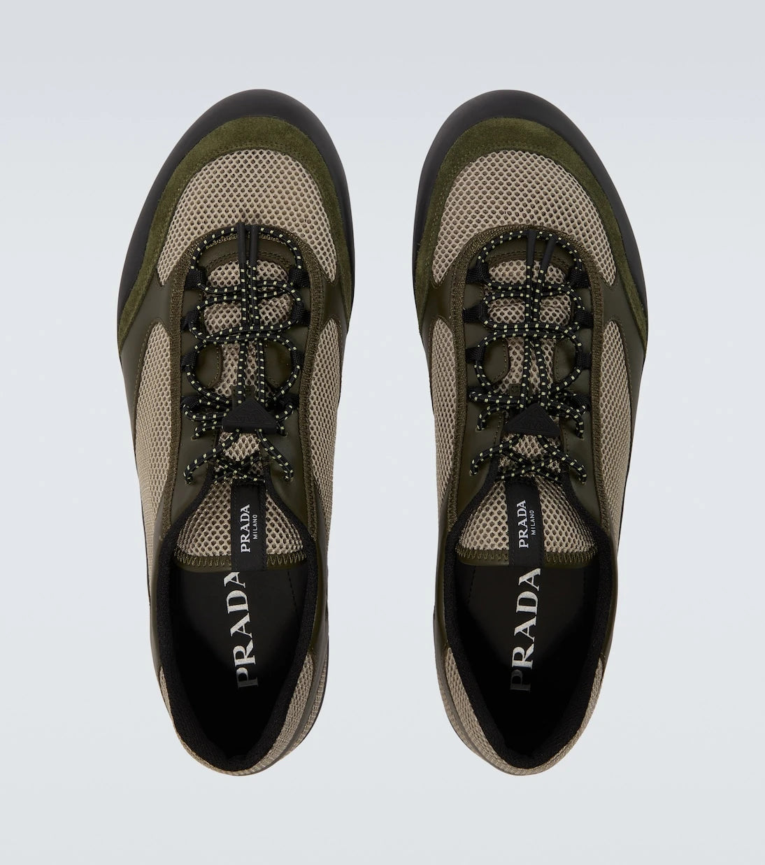 Prada - Speedrock leather-trimmed sneakers