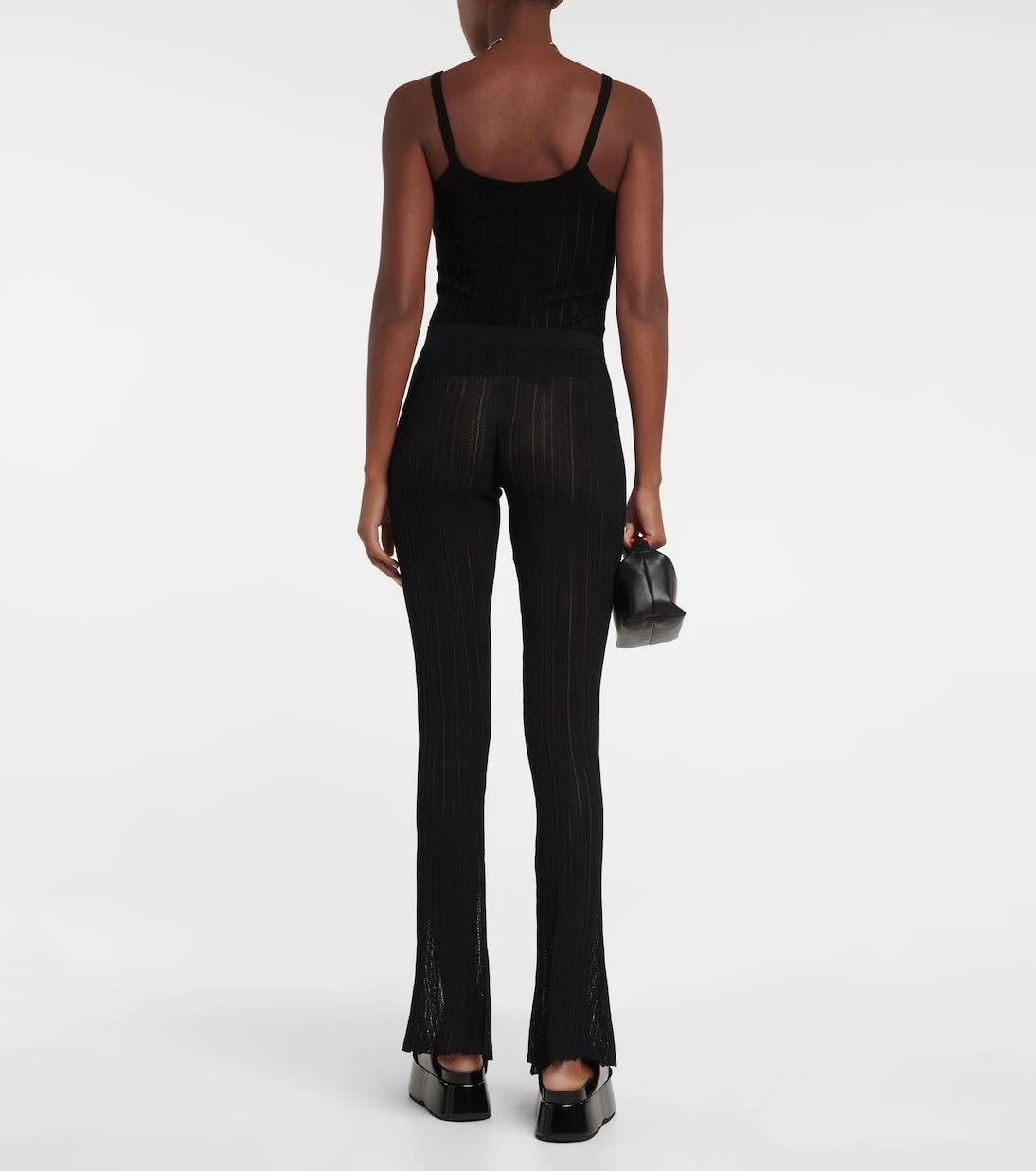Petar Petrov - Giulio rIbbed-knit flared pants