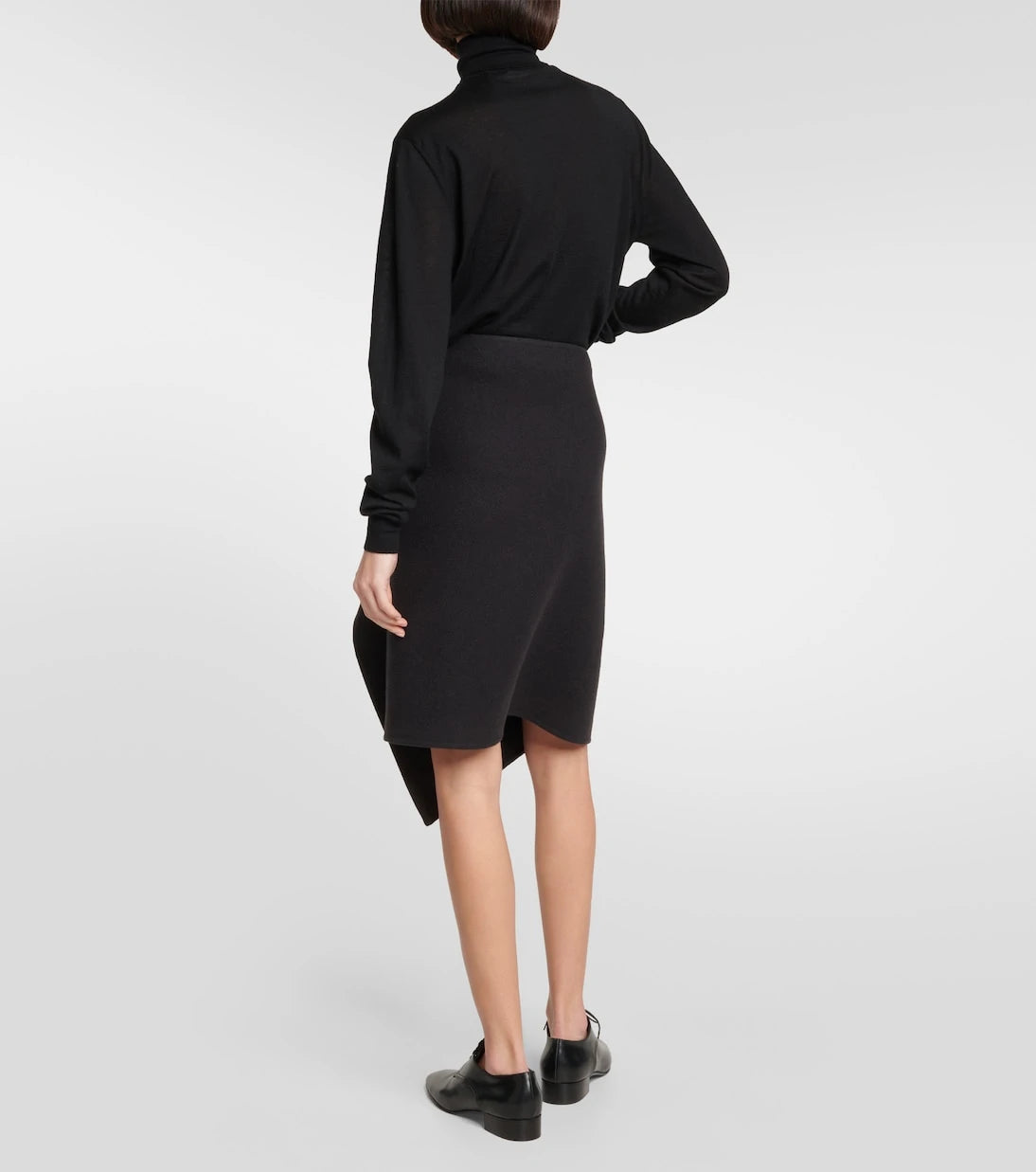 The Row - Bartellina draped cashmere midi skirt