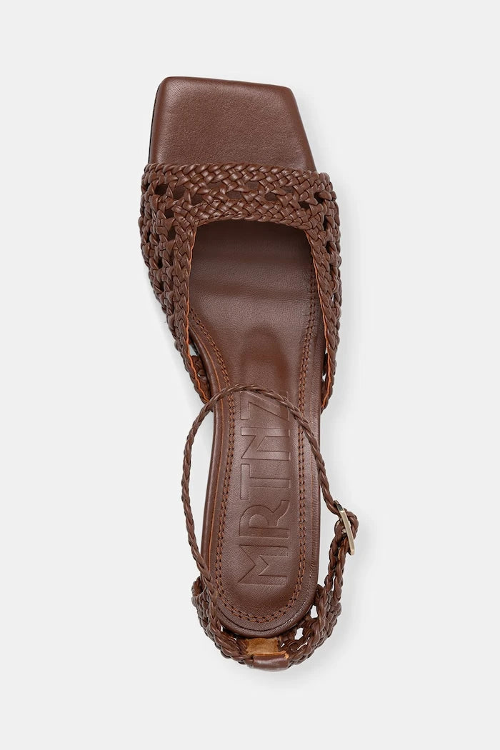 Souliers Martinez alçak topuklu deri sandalet VERONICA