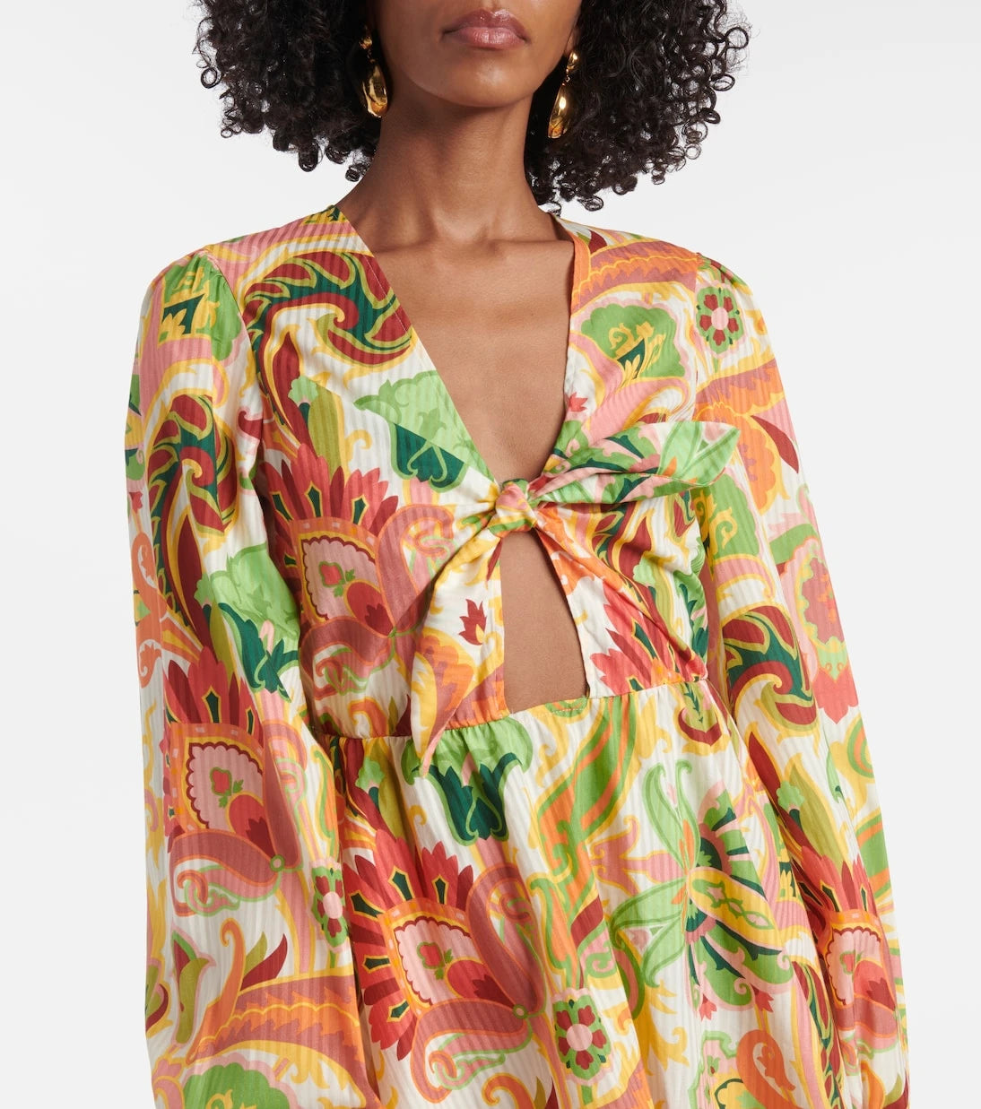Etro - Floral cotton and silk minidress