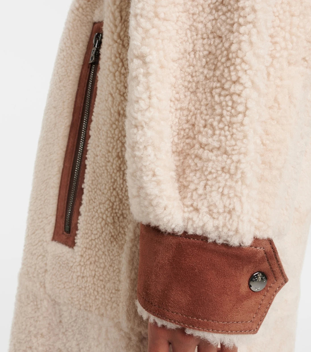 Bogner - Gritt suede-trimmed shearling coat