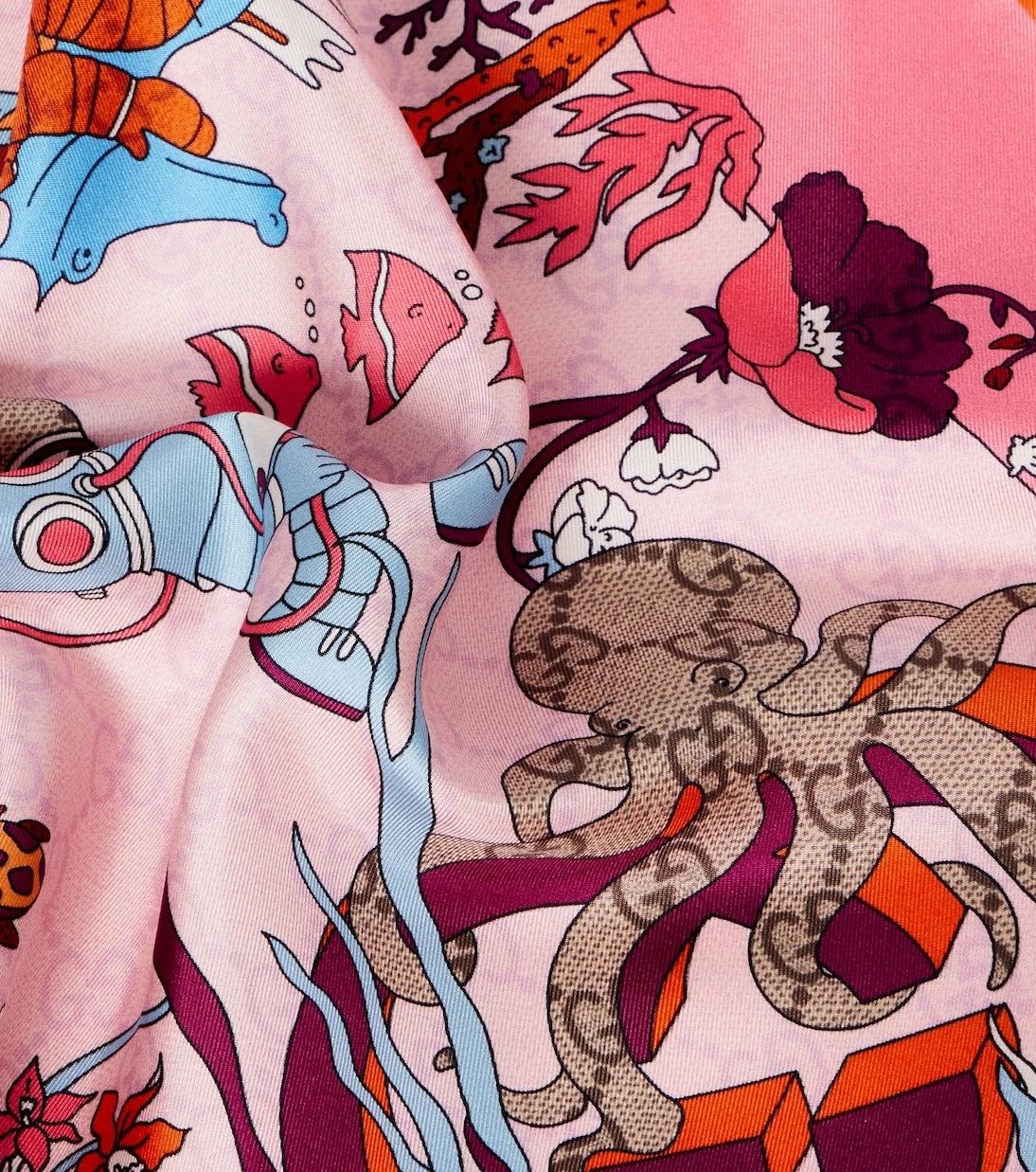 Gucci - Printed silk twill scarf