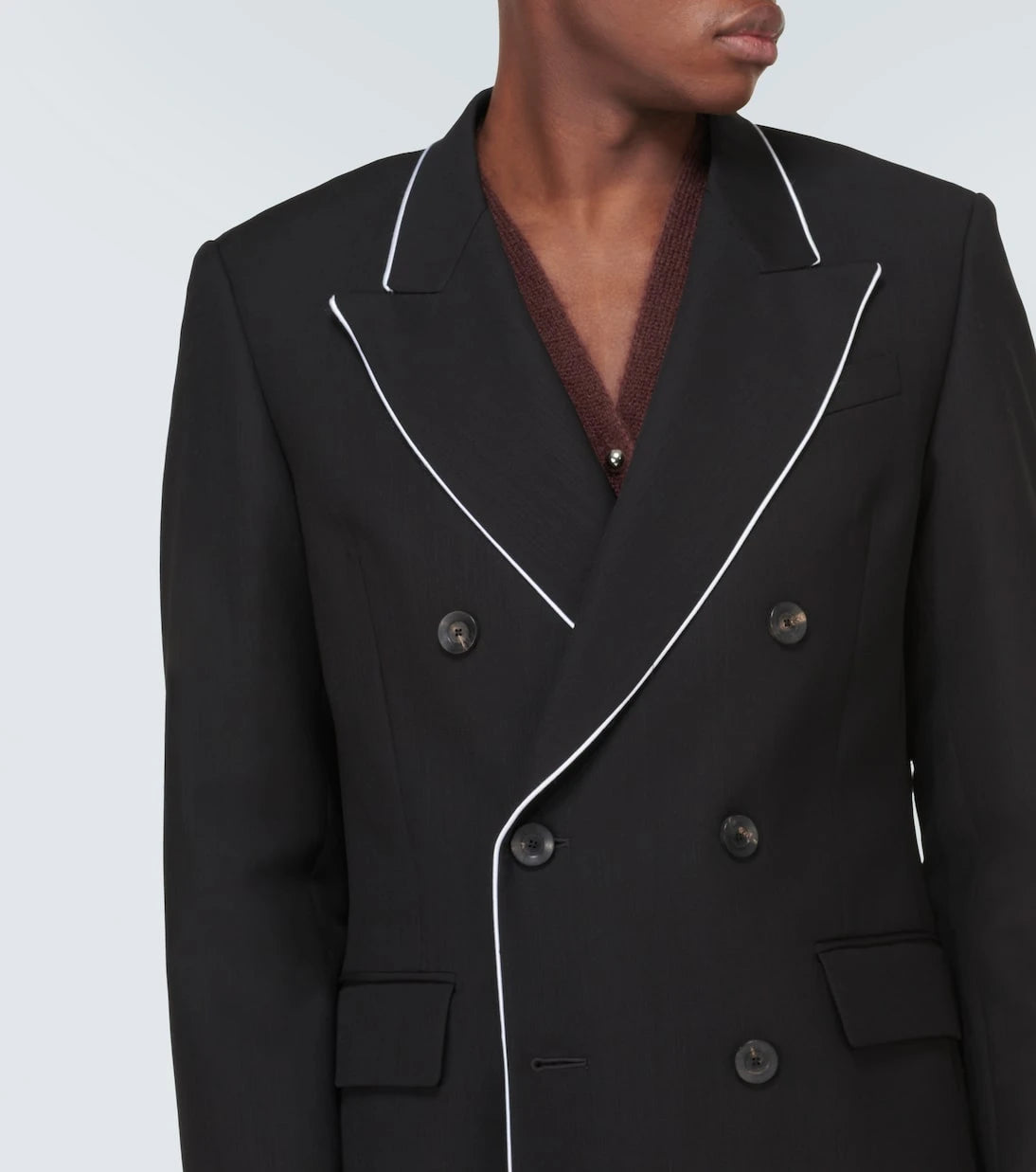 Wales Bonner - Rise double-breasted wool blazer