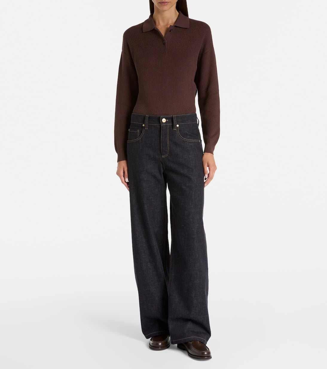 Brunello Cucinelli - Mid-rise wide-leg jeans