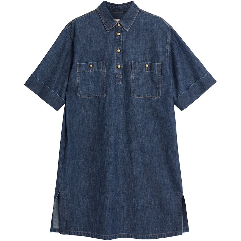 Valentino Blue Denim Midi Dress