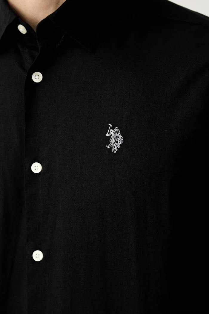 U.S. Polo Assn. Erkek Gömlek, Keten Karışımlı LINEN BLEND SS
