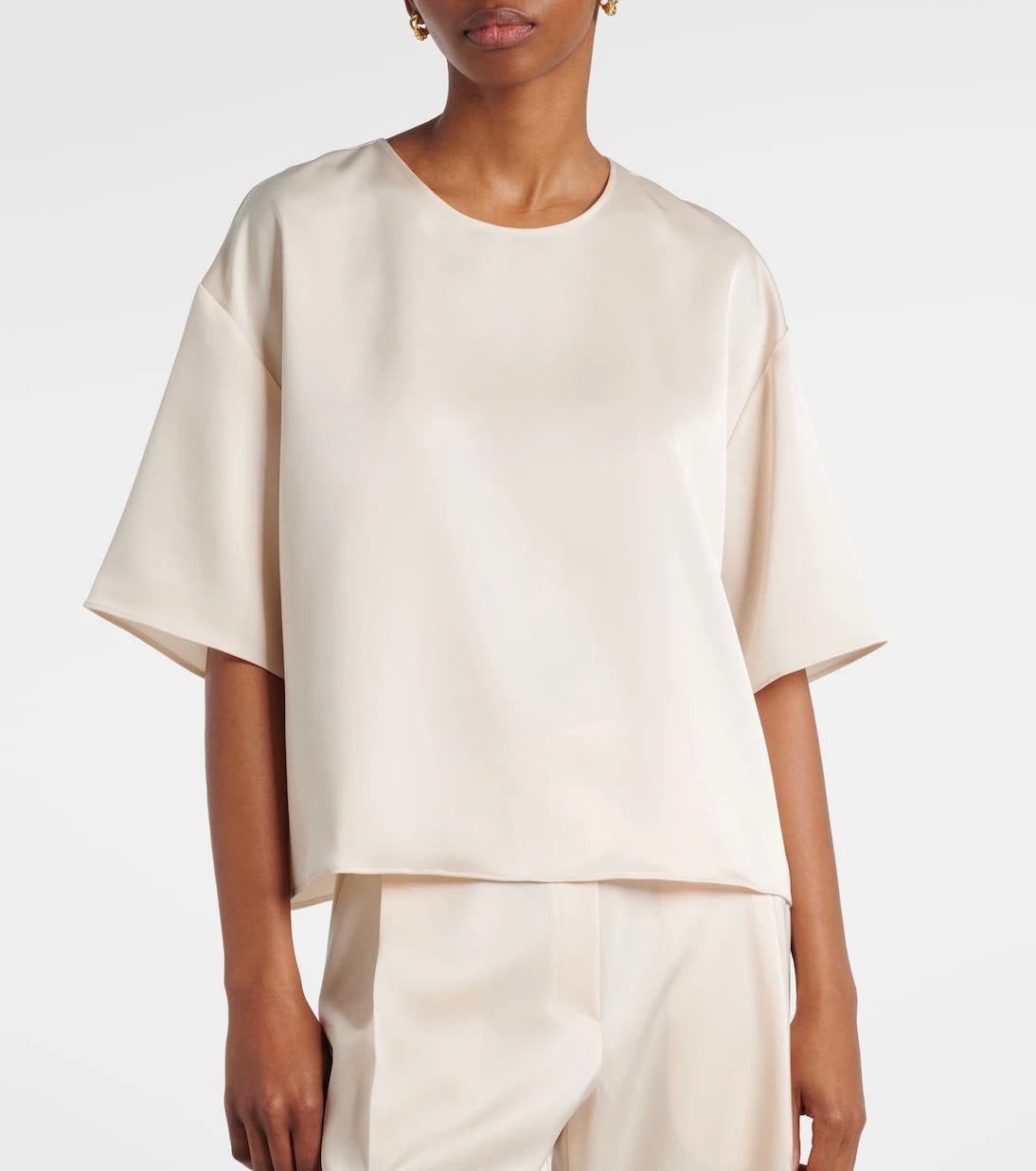 Leset - Barb oversized satin t-shirt