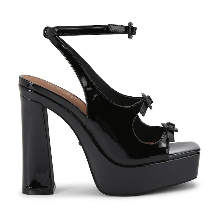 Kurt Geiger London Topuklu Deri Sandalet Buckle Platform Sdl