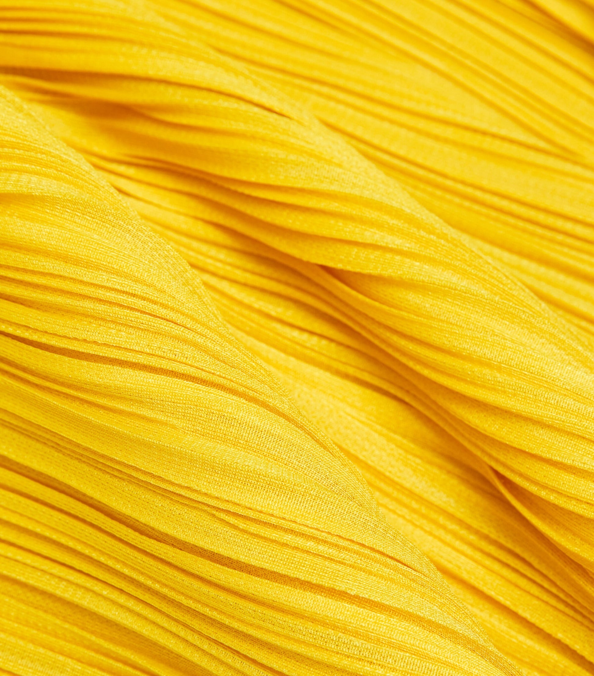 Pleats Please Issey Miyake Yellow Monthly Colors July Midi Dress