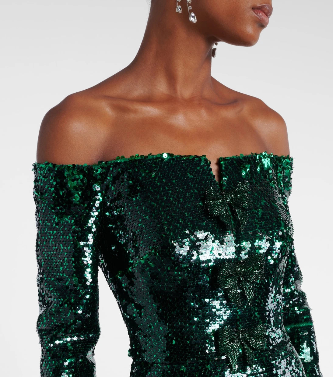 Elie Saab - Sequined off-shoulder gown