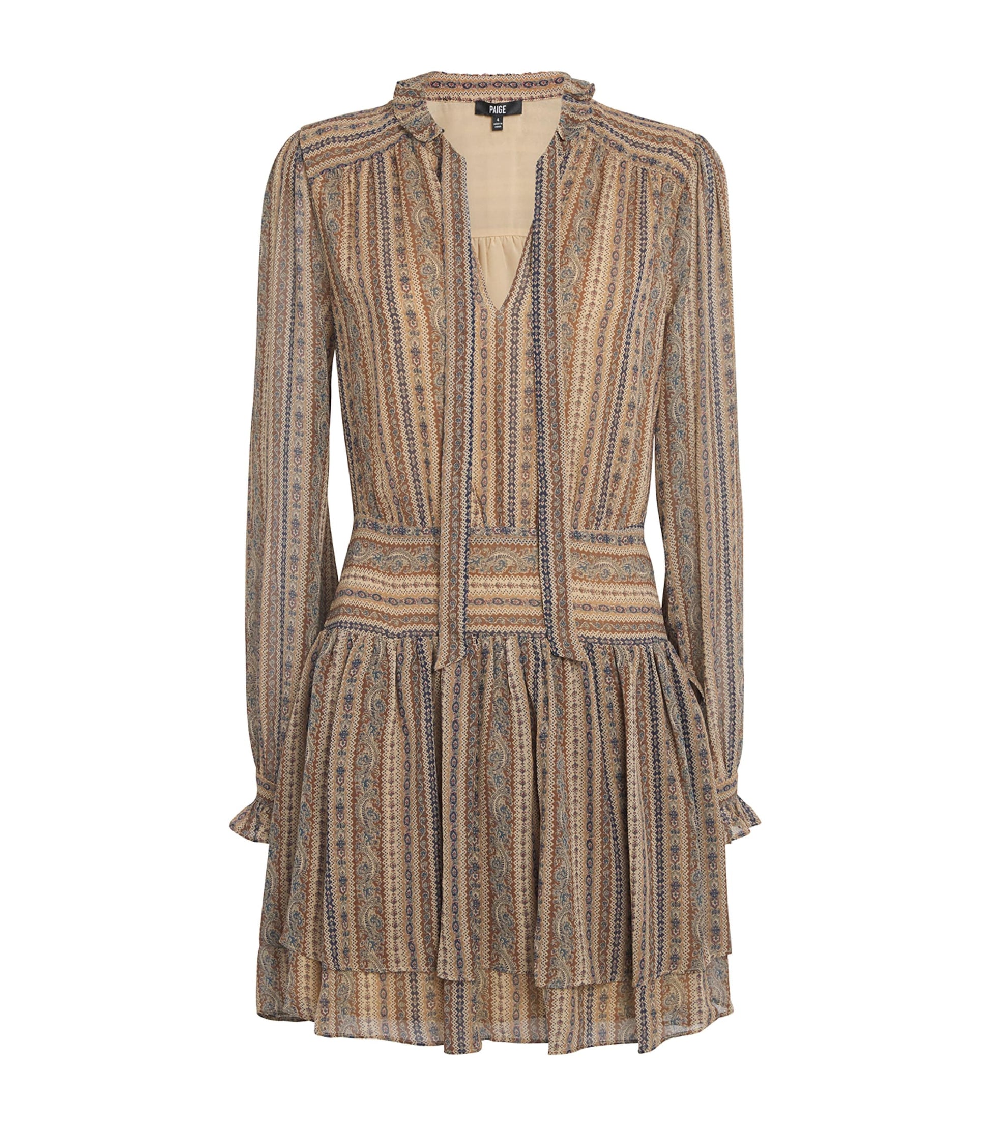 Brown Silk Nantes Mini Dress