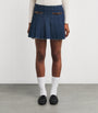 Stretch Denim Mini Skorts NAVY