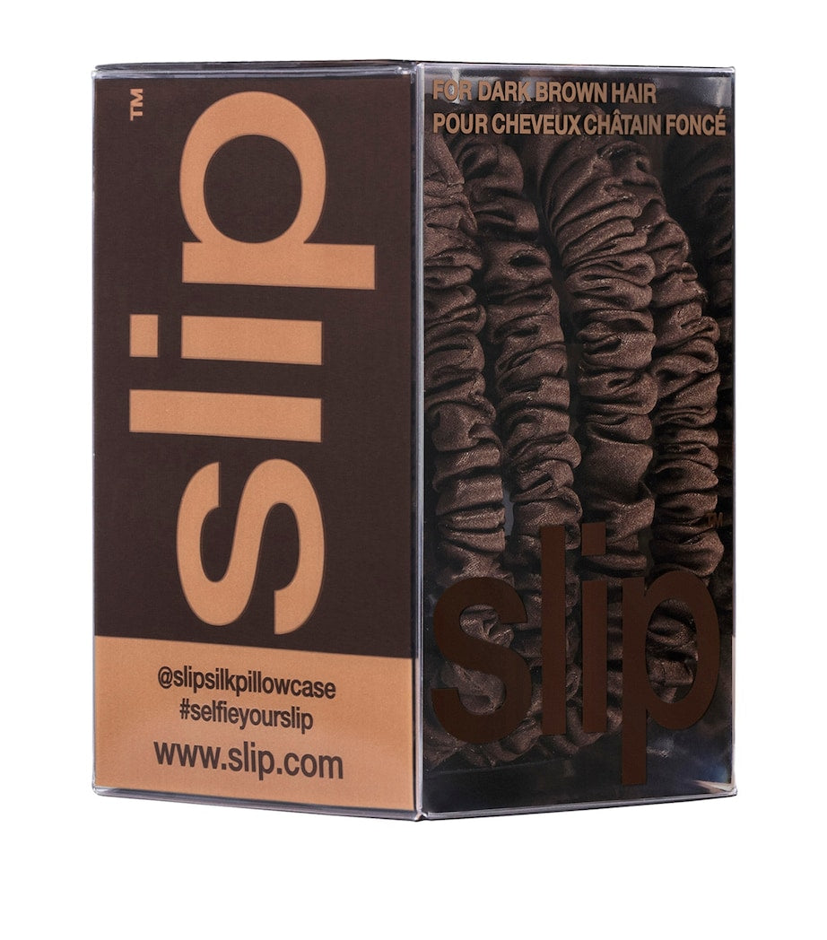 Pure Silk Skinny Scrunchies (Set of 4)