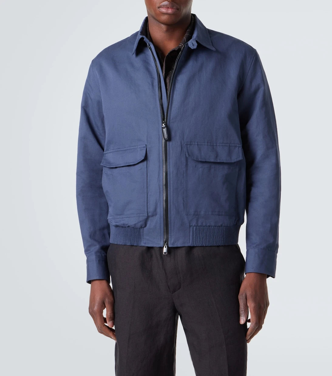Brioni - Linen and cotton blouson jacket