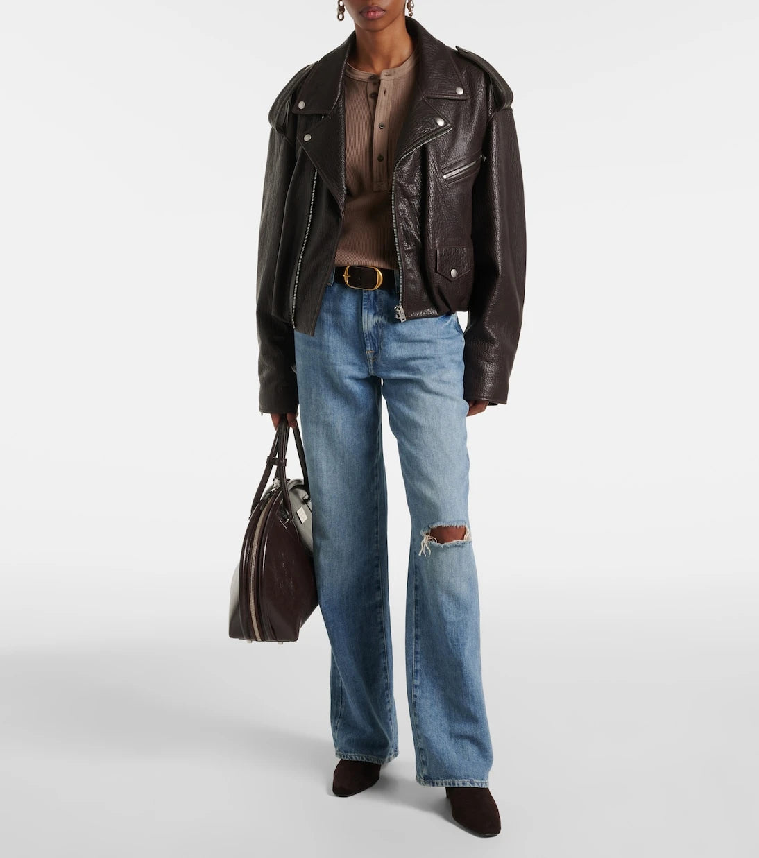 7 For All Mankind - Tess distressed wide-leg jeans