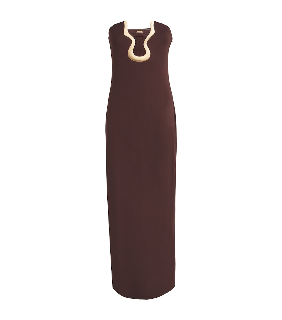 Brown Cut-Out Abril Gown