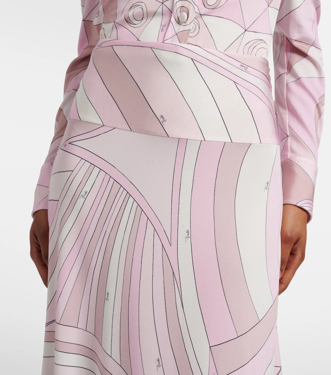 Pucci - Iride satin jersey maxi skirt