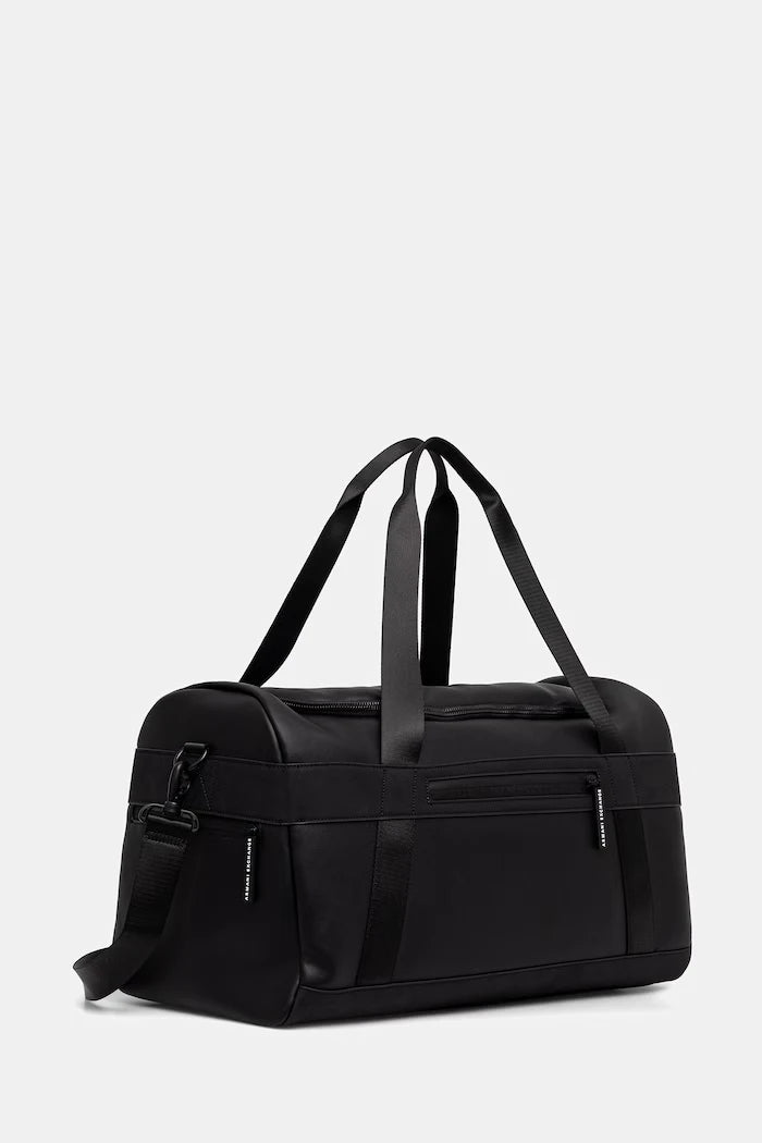 Armani Exchange erkek suni deri seyahat çantası